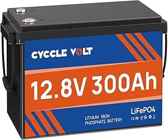 Mini Size 12V 300Ah LiFePO4 Lithium Battery, Smart 200A BMS Low Temp Protection Rechargeable Battery, 10000+ Deep Cycle Lithium Iron Phosphate for Off-Grid, RV, Solar and Trolling Motor