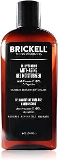 Brickell Men's Rejuvenating Anti-Aging Gel Moisturizer For Men, Natural and Organic, Fast Absorbing Moisturizer Reduces Fine Lines and Wrinkles (Scented, 4 oz)