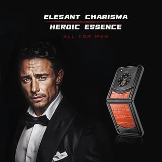 VERTU IRONFLIP Alligator Skin Flip Cell Phone, Unlocked Android 5G Smartphone, Foldable Design, One-Hand Control, 50MP Camera, 12G+512G, Dual SIM, 6.9" 120Hz OLED, 65W Fast Charge(Phoenix Orange)