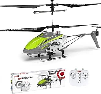 cheerwing Remote Control Helicopter,SYMA S107H RC Helicopter with Altitude Hold, One Key Take Off/Landing,Mini Helicopter with Gyro for Adults Kids(Green)