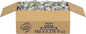 NESTLE COFFEE-MATE Coffee Creamer, Irish Creme, liquid creamer singles, 180 Count