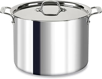 All-Clad 4512 Stainless Steel Tri-Ply Bonded Stockpot with Lid/Cookware, 12-Quart, Silver