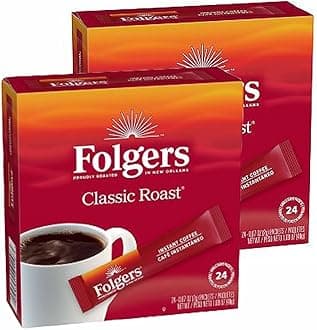 Folgers Classic Roast Instant Coffee Single Serve - 24 Packets (2 Count)