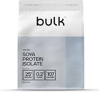 Bulk Soya Protein Isolate Powder, Vegan Protein Shake, Vanilla, 1 kg