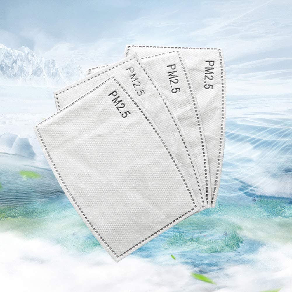 30 PCS PM2.5MASK Activated Carbon Filter, 5 Layers Replaceable Anti Haze Filters, Protective Mouth Filter for Outdoor