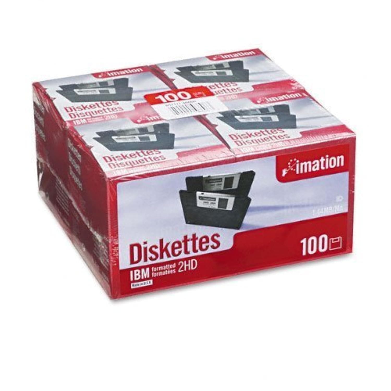imation Products - imation - 3.5" Diskette, IBM format, DS/HD, 100/pack - Sold as 1 Pack - Cost-effective. -Low torque reduces flossket drive wear - Antistatic design - Formatting