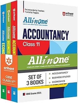 All In One Combo Class 11th Accountancy, Business studies, Economics, for CBSE Exam 2025 (Set of 3 Books)