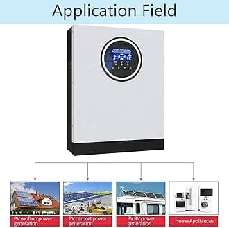 GESAIDES 3KW 24V Solar Inverter 220V Single-Phase/Phase-Split Off-Grid Hybrid Inverter, with 80A MPPT Controller, Pure Sine Wave Solar Inverter, Supports Batteryless