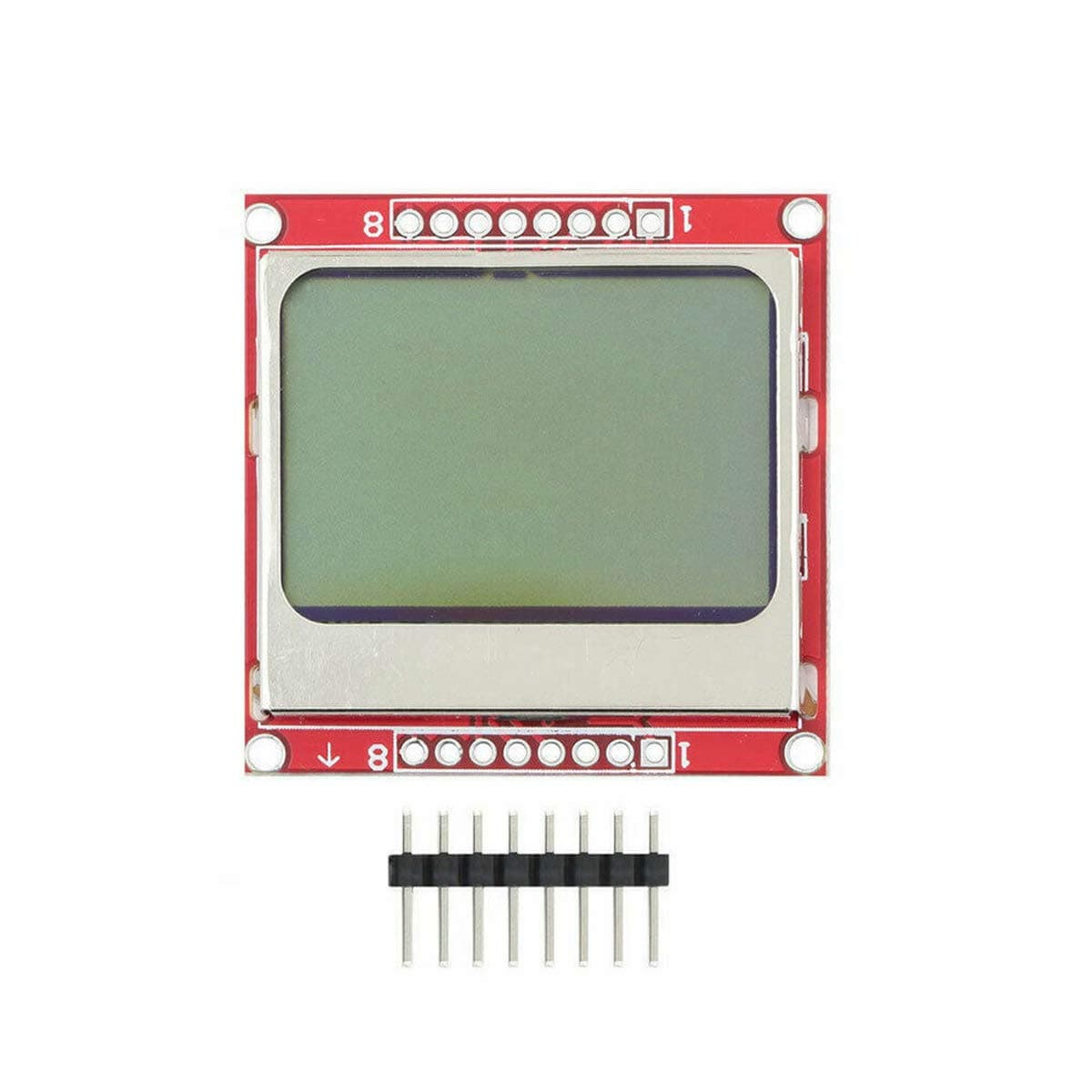 DEVMO 84 * 48 84x48 LCD Module White Backlight PCB Compatible with 5110 Ar-duino Raspberry pi USA