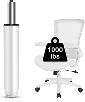 Office Chair Cylinder Replacement,Heavy Duty Gas Lift Cylinder for Office Desk Chairs/Gaming Chair,Gas Lift Hydraulic/Pneumatic Piston, Universal Size (White)