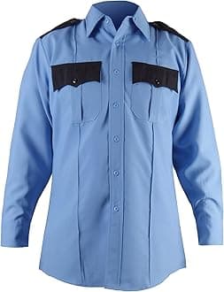 First Class 100% Polyester Two Tone Men's Uniform Shirt