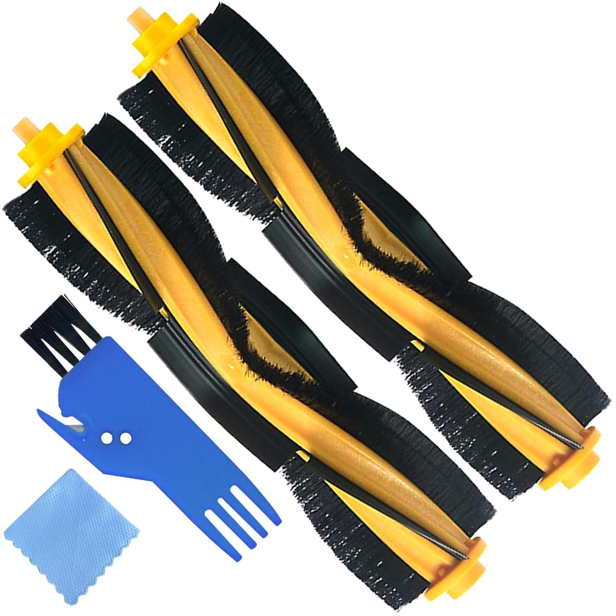 Main Roller Brushes Replacement for Ecovacs Deebot OZMO 920/950, T5/N5/T9/DX93/N7/DX55/T8 AIVI/N8+/N8 Pro/DJ65, for Yeedi Vac/Vac Max/Vac Station/Vac 2 Pro Robot Vacuum Rolling Brush (2 Pack)