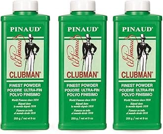 Pinaud Finest Powder – Classic Body Powder for Men, Moisture Absorbing Aftershave, Barbershop Scent, 9 oz x 3 Packs
