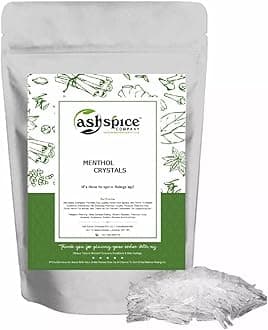 Natural Menthol Crystals Aromatherapy Congestion Blocked Nose Relief Cold Flu by Ash Spice Comp® (450g)