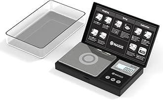 MAXUS Digital Pocket Gram Scale 500g x 0.01g High Precision with Tray, Weighs Small Food, Jewelry, Ounces, Grains, LCD Display, Tare Function
