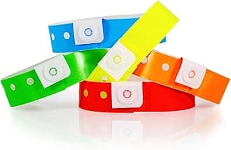 500 WristCo Variety Pack Plastic Wristbands for Events – Extended Wear, Secure Snap Prevents Reuse – Premium-Grade Bracelets for Hospital & Medical ID, Party & VIP Identification