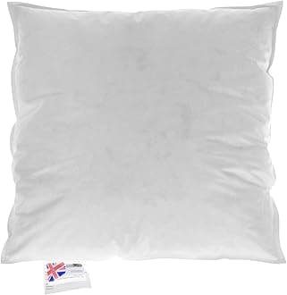 Goose Feather and Down Cushion Pad 40 x 40 cm (16” x 16”) Inner Insert Filler with 100% Cotton Down Proof Cover Hypoallergenic RDS Certified Machine Washable