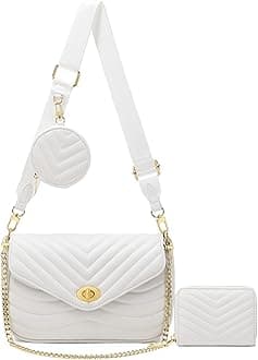 JEEHANQuilted Crossbody Bags for women Designer Shoulder Handbags Small Purse