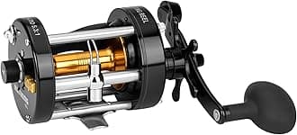 KastKing Rover Round Baitcasting Fishing Reel, Perfect Conventional Reel for Catfish, Salmon/Steelhead, Striper Bass and Inshore Saltwater Fishing Reel, Reinforced Metal Body