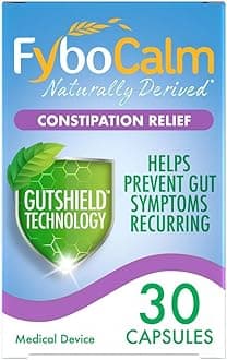 Constipation relief, 30 capsules, Naturally derived, Constipation relief for adults, long-lasting relief, for IBS-related constipation, Clinically proven, Gluten free, Lactose free