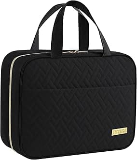 HOTOR Travel Toiletry Bag - Hanging Toiletry Bag for Women & Men, Makeup Bag/Big Comparment, Waterproof for Travel Accessories, Travel Essentials, Large, Black