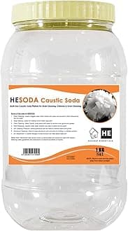 Hasanat Essentials Pure Caustic Soda Flakes 1Kg Sodium Hydroxide NaOH Soap Detergent Making Makeup Products Made in UAE