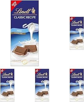 Lindt Classic Recipe Milk 190g (Pack of 5)