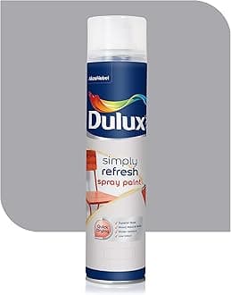Dulux Simply Refresh Spray Paint | DIY, Quick Drying with Gloss finish for Metal, Wood, and Walls - 400ML (Silver)