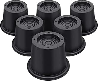 Round Bed Risers 2 inch Heavy Duty，Circle Furniture Risers for Chair Table and Desk Legs Elevation, Bed Lifts Risers(Pack of 6 Riser,Black)