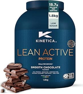 Kinetica Lean Protein Powder, Low Carb, Grass Fed Whey, 72 Servings, Smooth Chocolate, 1.8Kg