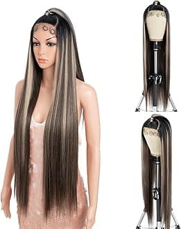 Style Icon 36” Super Long 13x4 Lace Wig Easy-360 Lace Frontal Wigs Free Part Lace Front Wigs with Baby Hair (36” Up Do, NTPDHL1B/8/26R)