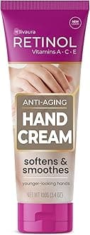 LIVAURA Retinol Anti-Aging Hand Cream – The Original Brand For Younger Looking Hands –Rich, Velvety Conditions & Protects Skin, Nails & Cuticles – Vitamin A Minimizes Age’s Effect on Skin (Women's)