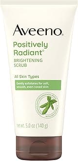 Positively Radiant Skin Brightening Exfoliating Daily Facial Scrub, Gentle with Moisture-Rich Soy Extract, Helps Improve Skin Tone & Texture, Oil- & Soap-Free, Hypoallergenic, 5 oz