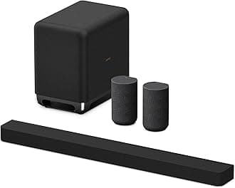 Sony BRAVIA Theater Bar 8 Sound Bar, SA-SW5 Wireless Subwoofer, and SA-RS5 Wireless Rear Speakers with Built-in Battery