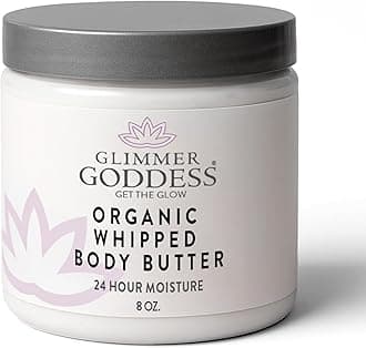 - Organic Whipped Body Butter for Women - Moisturizer Cream with Shea & Cocoa Butter, Almonds & Coconut Oil - Honeysuckle, 8oz