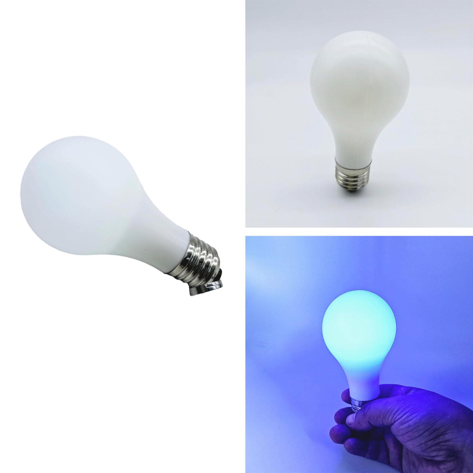 sumrica Magic 2PCS LED Magic Lamp Push Button Model Glow in Hand Magic Trick Gimmick Battery Light Bulb for Kids Adult Perfect for Halloween & Christmas(Blue)