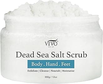 Body Scrub - Exfoliating Body Scrub with Dead Sea Minerals - Dead Sea Salt Scrub for Hands & Legs - Body Exfoliant for a Supple Beach Body - 350 g/ 12.34 oz