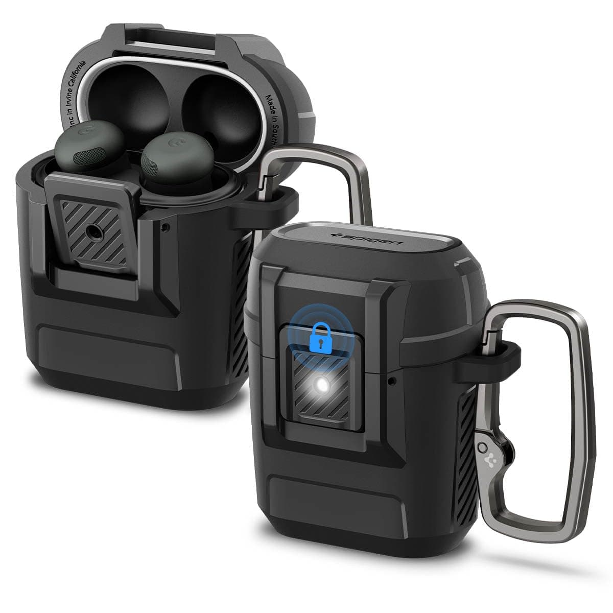 Spigen Lock Fit Case Compatible with Google Pixel Buds Pro 2/1 (2024/2022) - Matte Black