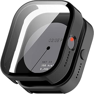 T Tersely (2 Pack) Case for CMF BY NOTHING Watch Pro with Tempered Glass Screen Protector,Full Cover Hard PC Slim Scratch Resistant Bumper Protective Accessories Cover (Black)