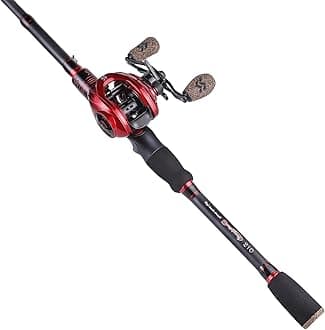 Sougayilang Baitcaster Combo Fishing Rod and Reel Combo, Ultra Light Baitcasting Fishing Reel for Travel Saltwater Freshwater and Beginner 5.9FT/6.9FT