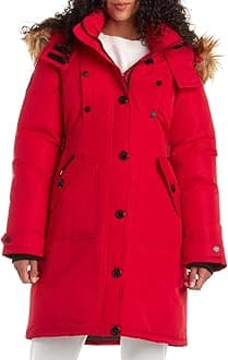 CANADA WEATHER GEARWomen's Winter Coat - Stadium Parka Jacket, Fur Trim Hood (S-3XL)