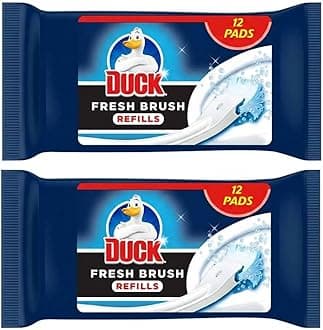 2X Toilet Fresh Brush Refills (2 Packs, 24 Flushable Cleaning Pads)- Biodegradable- Toilet Bowl Cleaner
