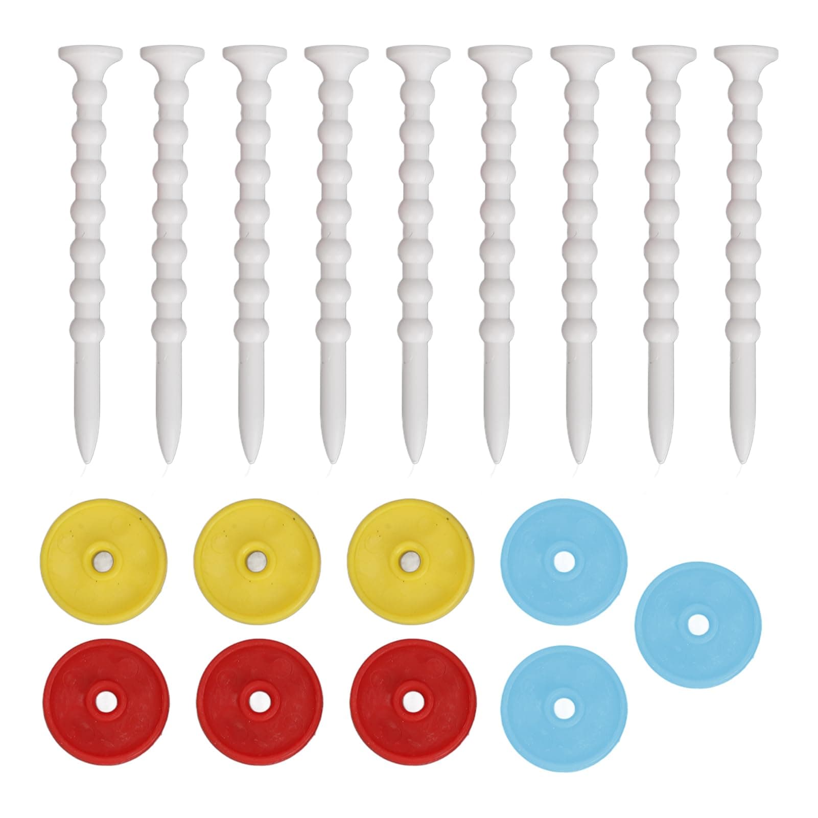 9 Pack Flightpath Driver Tees Low Friction Unbreakable Adjustable Multi Color Driver Tees Plastic Tees for Golfing Enthusiasts