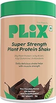 Strength Vegan Protein Powder 1 KG (Chocolate) Pea Protein Isolate and Brown Rice Blend, 25 g Protein, No Added Sugar, Gluten free