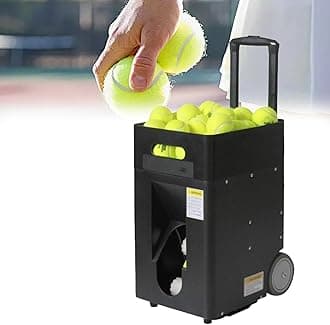 Portable Tennis Ball Machine, Automatic Tennis Ball Launcher, 50-Ball Tennis Ball Machine, Pre-Programmed And Custom Drills, Complete Training Mode, For Beginners Solo Training Sports