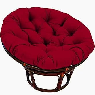 Large Round Papasan Chair Cushion, Thick Outdoor Rocking Chair Cushion, Rattan Hanging Basket Cushion, Egg Nest Replacement Pad(Red 1,70 * 70cm)