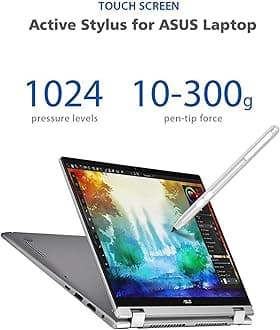 tesha Stylus Pen for ASUS Touchscreen Devices, Active Digital Pen with Ultra-Fine Tip, 1024 Pressure Sensitivity, Palm Rejection for Precision Drawing and Writing