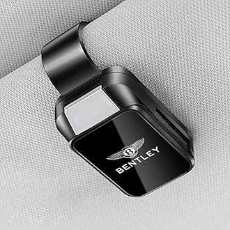 Car Sunshade Eyeglass Holder Clip for Bentley Bentayga V8 / Speed/Hybrid/Diesel, Protects Eyewear Lenses Visor Hanger Sunglasses Ticket Card Organizer,Black