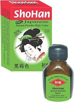 Gentle ShoHan Japanese Hair Dye Hair Color to Reduce Hair Loss (Color :-Black Brown) Pack of 12 (72gram)