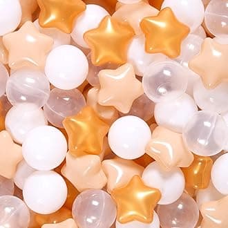 GOGOSO Ball Pit Balls for Toddler,Plastics Balls for Kids1 2 3 4 5 6 Baby Ballpit 50 100 200 300 400 500 1000